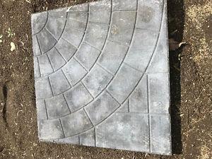 Charcoal cement patio blocks