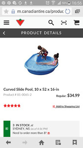 Child's swimming pool with slide
