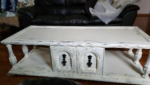 Coffee table redone in chalk paint REDUCED