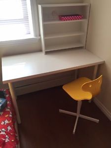 Desk, chair,desk top shelf