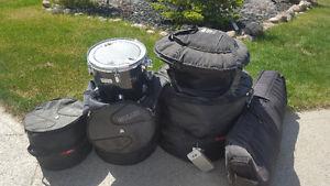 Drum set and cases