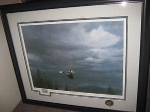 FRAMED PRINT BY MICHAEL PAPE OF THROUGH THE STORM