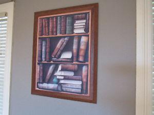 Framed bookcase picture