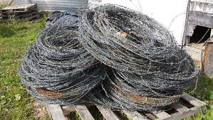 Galvanized barbed wire