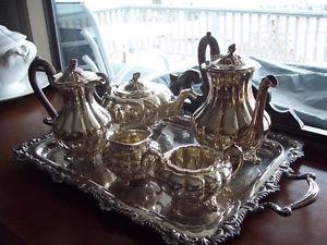 Gorgeous silver plated Birks Tea Service set with tray
