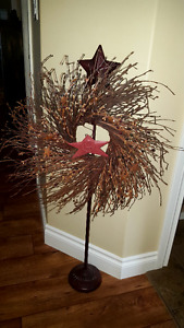 JUST REDUCED -NICE IRON WREATH STAND FOR SALE