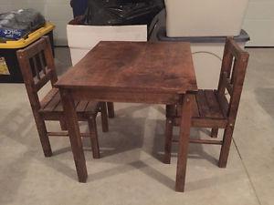 Kids Wood Table/Chairs