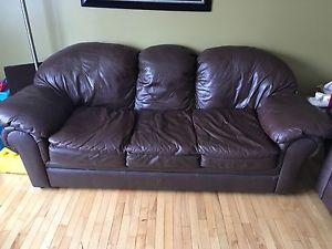 Leather sofa $ obo