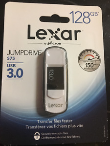 Lexar JumpDrive S75 USB 3.0 flash drive "Brand New"