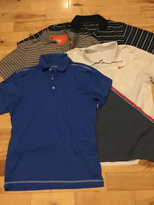 Lot of 8 MED Golf Shirts - Nike, Under Armour, Ping, Polo,