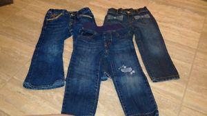 Lots of size 2T girls jeans: Gymboree, Tommy Hilfiger &
