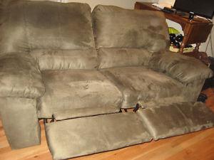 Love seat with recliner