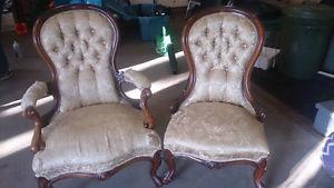 Matching antique parlor chairs