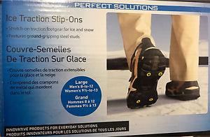 Men's Size 8-12 Snow/Ice Traction Slip Over Shoes