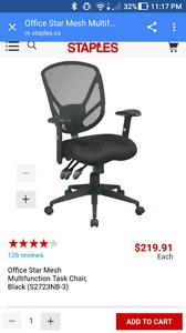 Mesh back, lumbar support office chair