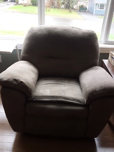 Micro suede rocking recliner for sale