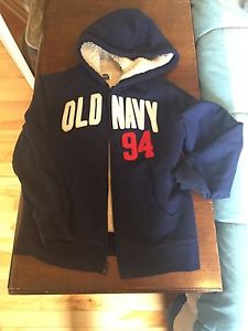 Old Navy fleece lined hoodie - size 6-7