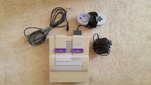 SNES Console and Official Nintendo controller/component