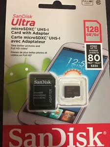 SanDisk Ultra 128GB 80MB/s microSDXC Memory Card -brand new
