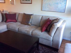 Sectional couch and love seat