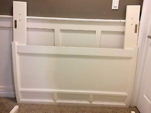 Solid wood EUC double bed frame, head/foot board...