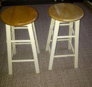 Two wooden Kitchen Bar Stools for Sale