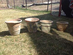 Various ceramic plant pots