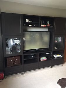 Wall unit fits up to 55" television