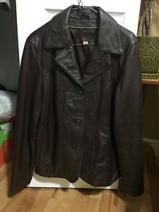 Woman's brown leather jacket