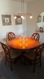 Wooden Dining Table with 4 Chairs