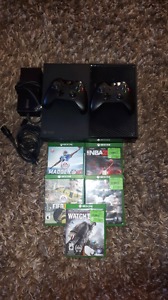 Xboxone, 2 controllers and 5 games with all cables for sale
