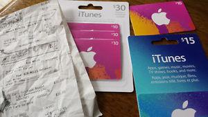 iTunes gift cards