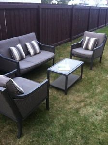 lovely cushioned patio set with coffee table - from Home