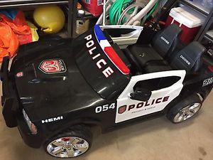 motorized kids police car