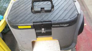 step tool box with extandable power cord