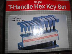 10 pc HEX KEY T Handle Key set [NEW]