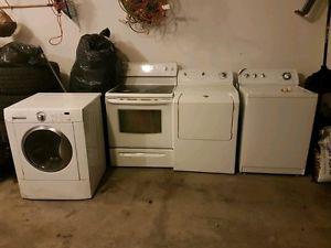 2 washer and 1 dryer 1 stove