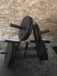 580 lbs of Weight, Weight Holder, Bars, etc - $625/OBO