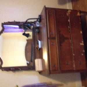 Antique Dressor with Mirror