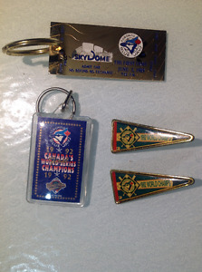 Blue Jays collectible pins and key chains