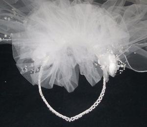Brand new custom made V -shaped pearl headpiece/pouff and