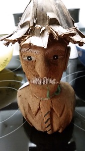 Coconut man carving