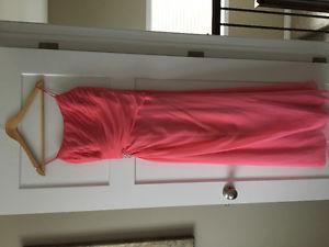 Coral Grad dress- worn once