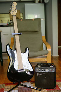 Fender Squier Guitar + Amp and Case - Brand New - Never been