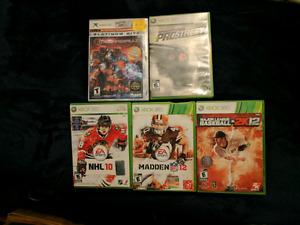 Five Xbox 360 games for sale
