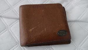 Fossil brown leather wallet