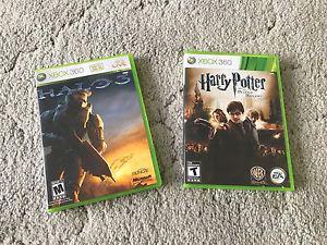 Halo 3 and Harry Potter "the deathly gallows part 2" Xbox360