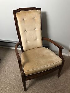 High back arm chair