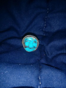 Mens turquoise ring