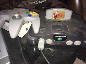 N64 Ocarina of Time and controller